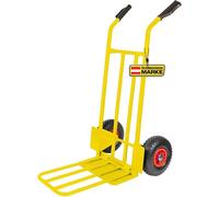Chariot de transport pliable, capacité 250 kg, avec pneus à air et structure en acier. Chariot à sac pliable, pelle, pneus à air, acier robuste, gain de place