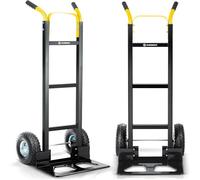 Chariot de transport pliable, capacité de 250 kg, pour caisses et charges lourdes. Chariot à plateforme avec cadre en acier, grandes roues, plateforme inférieure, idéal pour le transport de marchandis