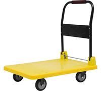Chariot de transport pliable Chariot plate-forme Pas de bruit avec roues pivotantes à 360 degrés pour le stockage Manutention 400 kg de capacité de charge