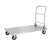 Chariot de Transport Pliable Inox 300 kg - Plateforme 600 x 1000 mm - Roues Pivotantes