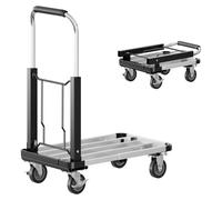 Chariot de transport pliable, jusqu'à 150 kg, avec mécanisme de rallonge