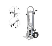 VEVOR 3 EN 1 Chariot pliable en aluminium 250/350 kg Chariot pliable manuel avec 2 ou 4 roues Chariot pliable manuel aluminium Glissière d'escalier