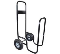 Chariot de transport pour bois, avec housse de protection, capacité de 150 kg, équipé de roues gonflables