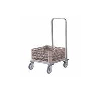 Chariot de Transport pour Casiers à Vaisselle avec Anse 560 x 600 mm - - Inox
