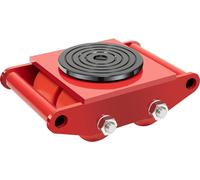 Chariot de transport pour charges lourdes, chariot pour machines/dolly, capacité de charge 6 t, plateau tournant 360°, rouge