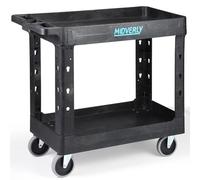Chariot de transport pour charges lourdes, dimensions 87 x 42,5 cm, capacité de 250 kg, 2 niveaux, pivotant