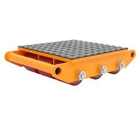 Chariot de transport pour machines - Chariot pour machines/châssis de transport - Capacité de charge de 15 t - Roulettes universelles - Plateforme mobile - Jaune