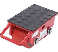 Chariot de transport pour machines - Châssis de transport - Capacité de charge : 2,5 t / 2 500 kg - Roulettes en polyuréthane - Barre de levage en acier moulé - Pour atelier, garage, entrepôt - Rouge