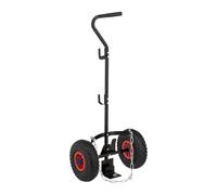 Chariot Relaxdays pour Bouteilles de gaz, 3 et 5 kg, Roues pneumatiques, Acier, Noir/Rouge