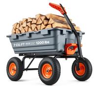 VEVOR TC4273 - 544 kg - Benne polyéthylène - Cadre acier - Roues 330 mm