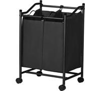 Chariot de tri 90 l noir, double compartiment