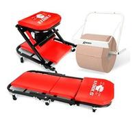 Chariot de Visite BM TOOLS Mécanicien Convertible en Siège Tabouret d'Atelier - Garagiste / 2 en 1 - avec Distributeur de papier