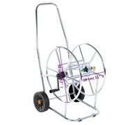 Chariot d'enrouleur pour tuyau de 80 m 3/4" acier