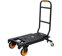 Diable pliable jusqu'à 130 kg, chariot de transport, chariot de transport 2 en 1