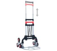 Chariot d'escalier pliable 70 kg Aluminium Argenté
