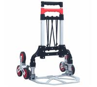 Chariot d'escalier Pliable 70 Kg Aluminium Argenté avec résistance à la rouille pour Atelier et Chantier EU268968