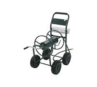 vidaXL Chariot pour tuyau de jardin avec raccord de tuyau 1/2" 75 m acier