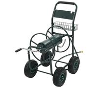 Chariot dévidoir avec connecteur de tuyau 1/2" 75 m Acier