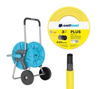 Chariot dévidoir Cellfast Aluplus 1/2" 60 m + tuyau d'arrosage Cellfast Plus 1/2" 25 m