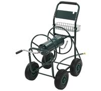 Chariot Dévidoir de Tuyau d'Arrosage 1/2" 75 m Acier Vert Enrouleur vidaXL