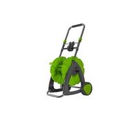 Chariot Dévidoir Tuyau d'Arrosage jusqu'à 45m 1/2" Enrouleur Tuyau Guide Poignée Télescopique Manivelle 2 roues Jardin VITO