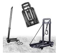 Chariot Diable Pliable FISHTEC Aluminium 1,25 Kg Capacité 35 Kg Poignée 96 Cm 2 Roues - Corde Élastique