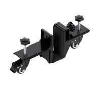 Chariot d'installation de porte rotatif pour menuiserie et cloison sèche - Outil de serrage réglable en hauteur pour charges de 75 kg - Finition noire (2 pièces)