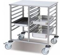 Chariot Double à Glissières pour Transport de Plateaux GN 1/1 - 14 Niveaux - Pujadas - Inox G