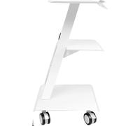 Chariot d'outils, 3 niveaux, capacité de charge de 100 kg, réglable en hauteur, 4 roues, alimentation électrique conforme aux normes européennes