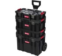 Chariot d'outils XL - Coffret d'outils Qbrick System sur roulettes, ensemble de coffrets d'outils pour atelier, chariot d'atelier avec de nombreux accessoires Dimensions (L x P x H) en cm : 53 x 38 x 