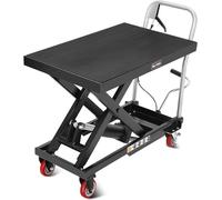 Chariot élévateur de table 230 kg, ciseaux hydrauliques avec une course de 28 à 72 cm, plateforme de 71 x 46 cm avec tapis en caoutchouc, chariot élévateur de table pour usines, entrepôts, supermarché