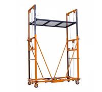 Chariot élévateur électrique multifonction robuste, plate-forme mobile télescopique pliable automatique, hauteur de levage de 2 m pour une mobilité facile et une utilisation polyvalente