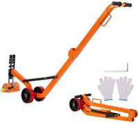 Chariot élévateur magnétique, capacité de traction de 600 kg, chariot en acier avec aimant puissant et 2 roues, poignée réglable, néodyme N42, pliable et portable, pour soulever les couvercles de rega
