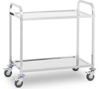 Chariot en acier inoxydable à 2 étagères