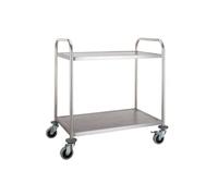 Chariot en inox démontable 2 plateaux