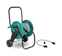 Chariot enrouleur avec tuyau d'arrosage 20m | Raccord de tuyau et de robinet incl.