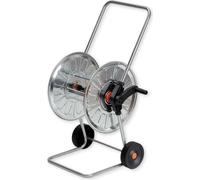 Chariot enrouleur de tuyau d'arrosage en acier pour tuyaux de 80 mètres