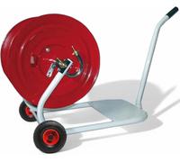 Chariot enrouleur pour pulvérisation avec support de pompe en acier
