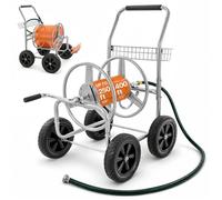 Chariot Enrouleur Tuyau Arrosage 7620 cm 12192 cm Dévidoir de Tuyau Arrosage sur 4 Roues pour Arroser le Jardin et Lavage de Voiture