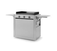Chariot fermé pour plancha - FORGE ADOUR - CH MIF 75 - Inox - 2 tablettes Push-to-open - 4 roues pivotantes (2 avec stop)