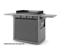 Chariot fermé pour plancha FORGE ADOUR Modern 75 Acier - Gris clair et noir mat - A monter soi-même - Métal