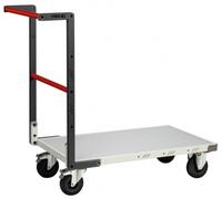 Chariot FLAT-PACK™ dossier fixe plateau mélaminé roues CC 250 kg - Dimensions au choix