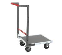 Chariot FLATPACK™ dossier fixe 550 x 500 mm plateau tôle roues CC 250 kg - 804720310