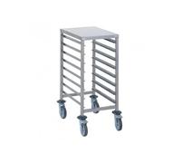 Chariot GN 1/1 8 niveaux avec tablette Tournus - Inox