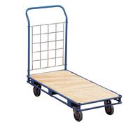 Chariot grand plateau 1 dossier, charge 250 kg
