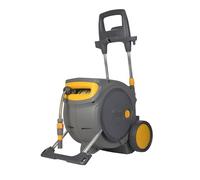 Chariot Hozelock Pro | Auto Reel Mobile | Inclus : Tuyau de jardin 35 m, buse 3-en-1, kit de connecteurs et raccords | Enroulement et superposition automatiques | Mobilité supérieure