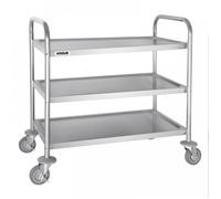 Vogue Chariot de débarrassage OLYMPIA – 3 niveaux acier inoxydable 810 x 455 x 855 mm