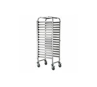 Chariot Inox Démontable 15 Glissières pour Bacs GN 1/1 - - Inox