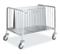 Chariot Inox Double de Rangement et Transport d'Assiettes - 300 Assiettes - Distform - - Acier inoxydable 1165x785x850mm G