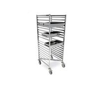 Chariot Inox Emboîtable GN 2/1 Renforcé - 18 Paires de Glissières - - - Acier inoxydable